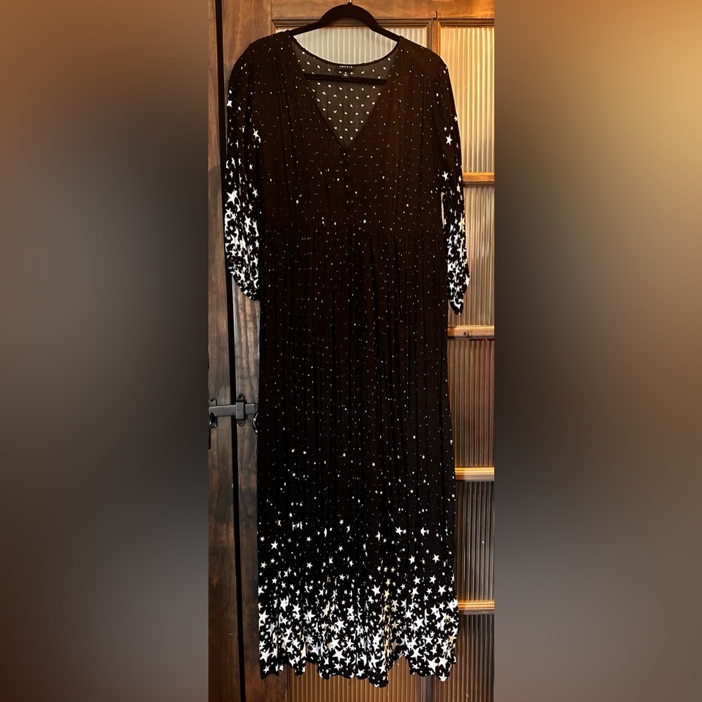 Torrid Black Dress with White Star Pattern